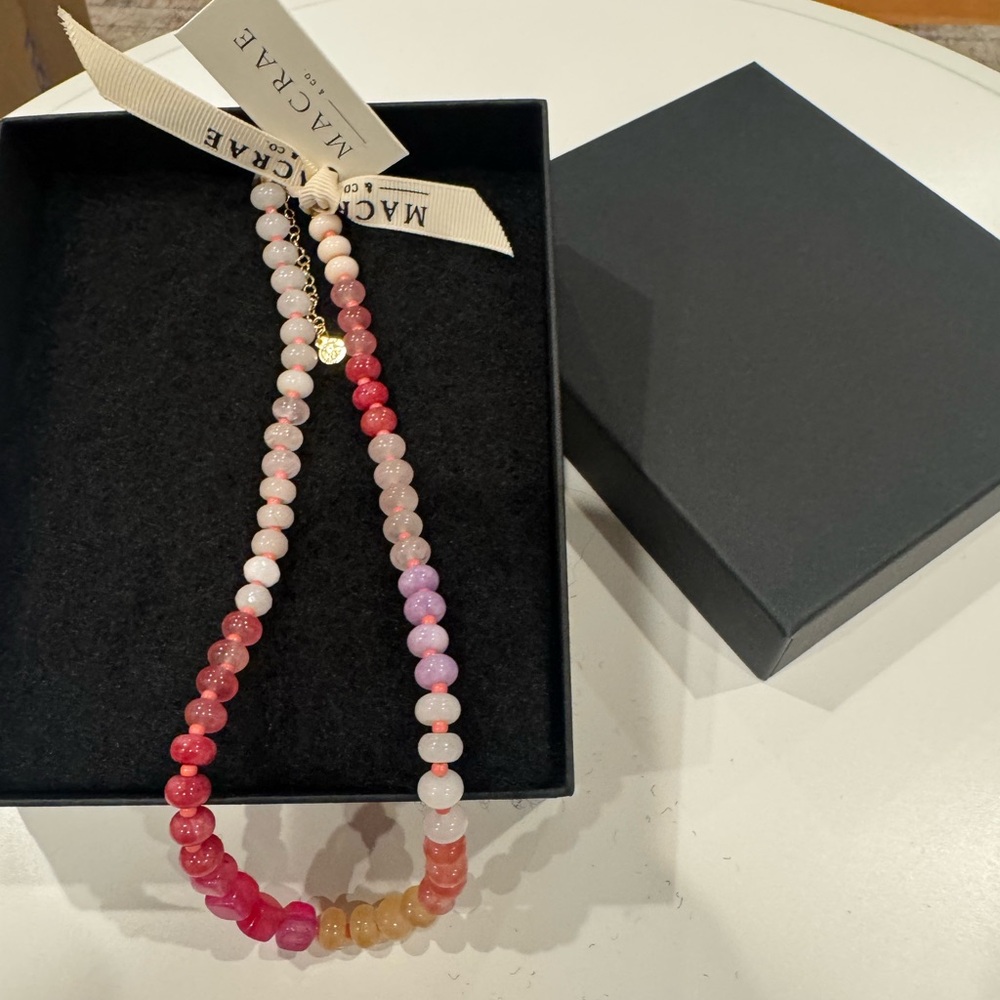 MACRAE & Co.Multicolor Beaded Necklace so fun w/mostly round&a few square beads